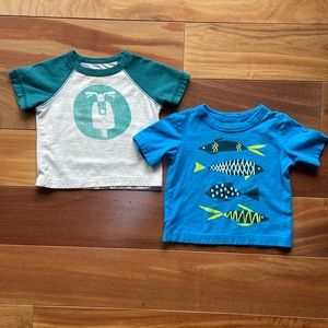 Tea Collection Lot of 2 Play Condition S/S Tees 9-12M